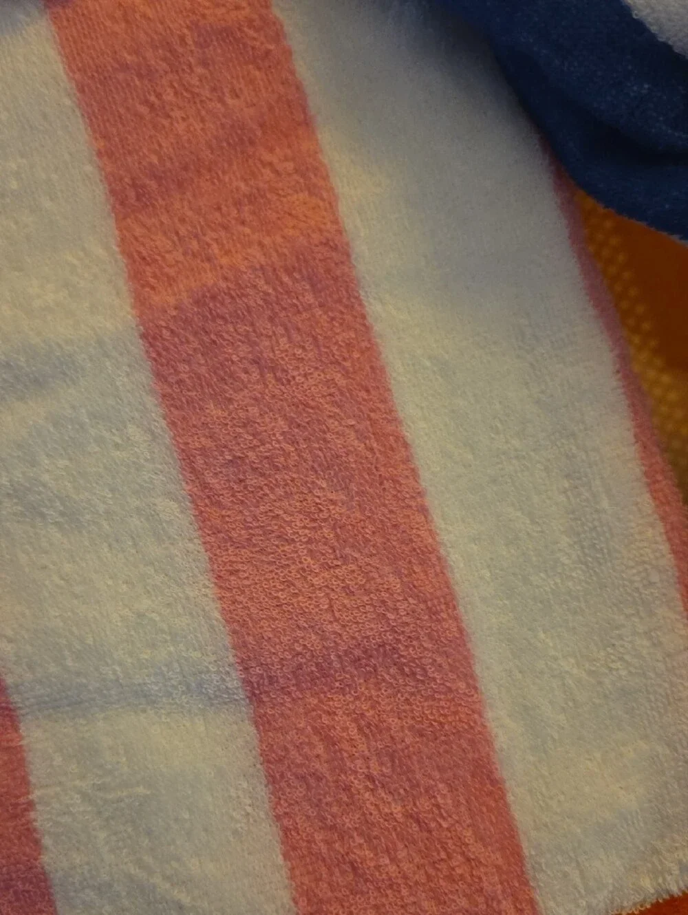 Striped Beach Towel -  Pink & Blues With White